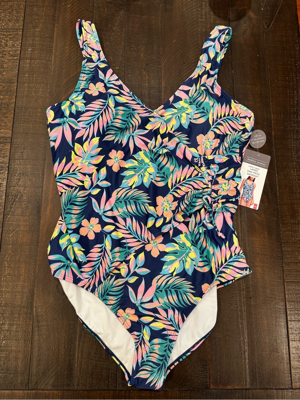 NWT Tropical Floral One-Piece Swimsuit - Womens Sz XXL
